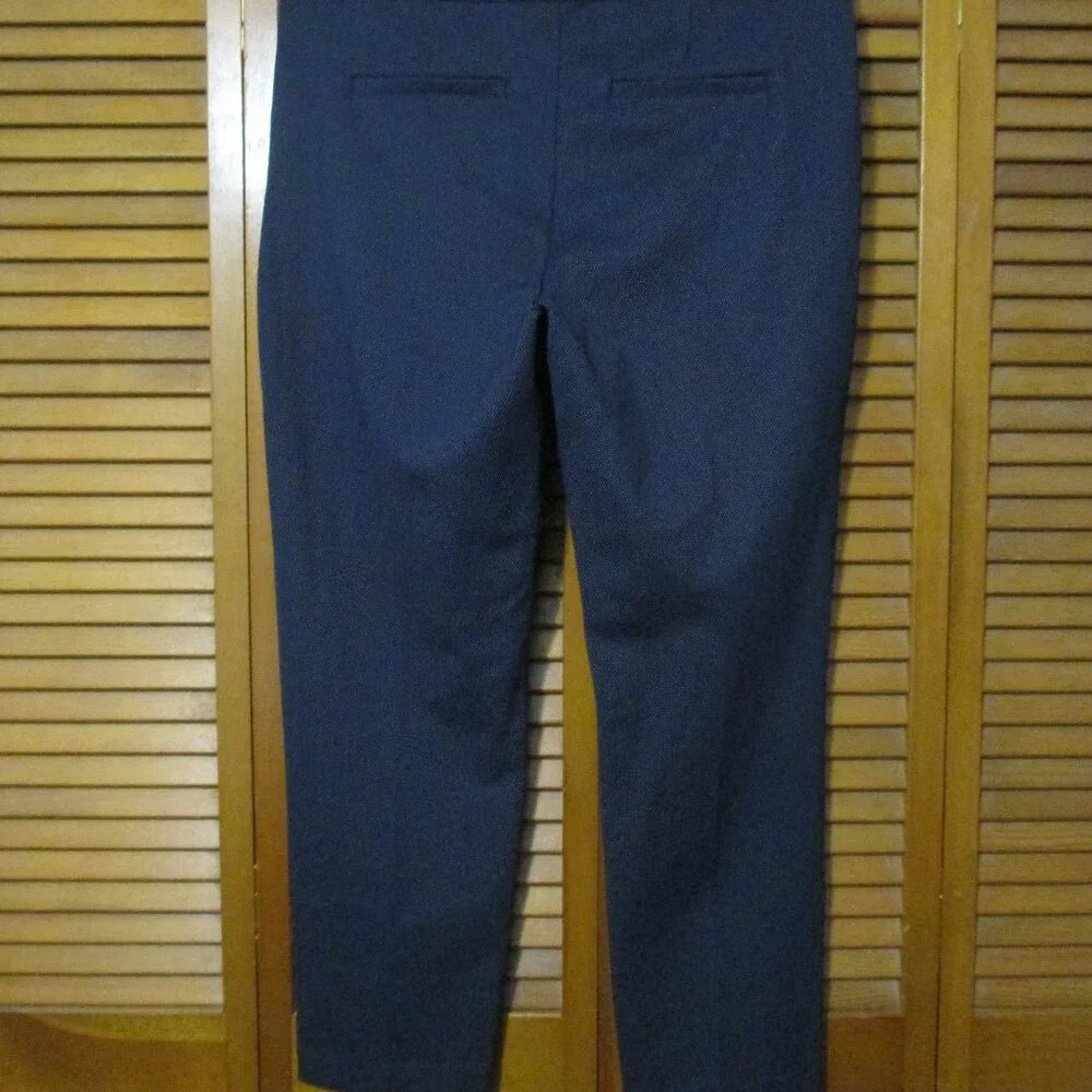 Liverpool pants elastic banded waist, pockets and stretch, navy w/dots size 12 - Picture 8 of 8